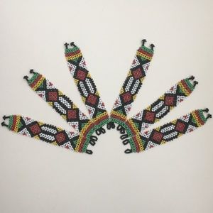 Handmade ethnic tribal beaded bracelet OS